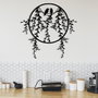 Wallity Sirayet Escultura de pared de metal negra